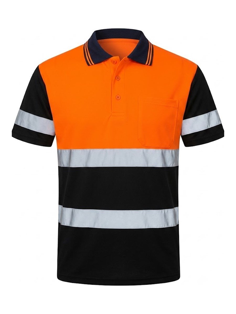 Two-Tone Short Sleeve Polo