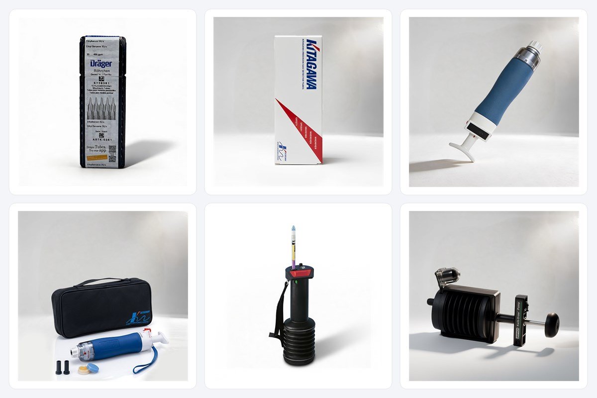 Gas detection tubes and pumps